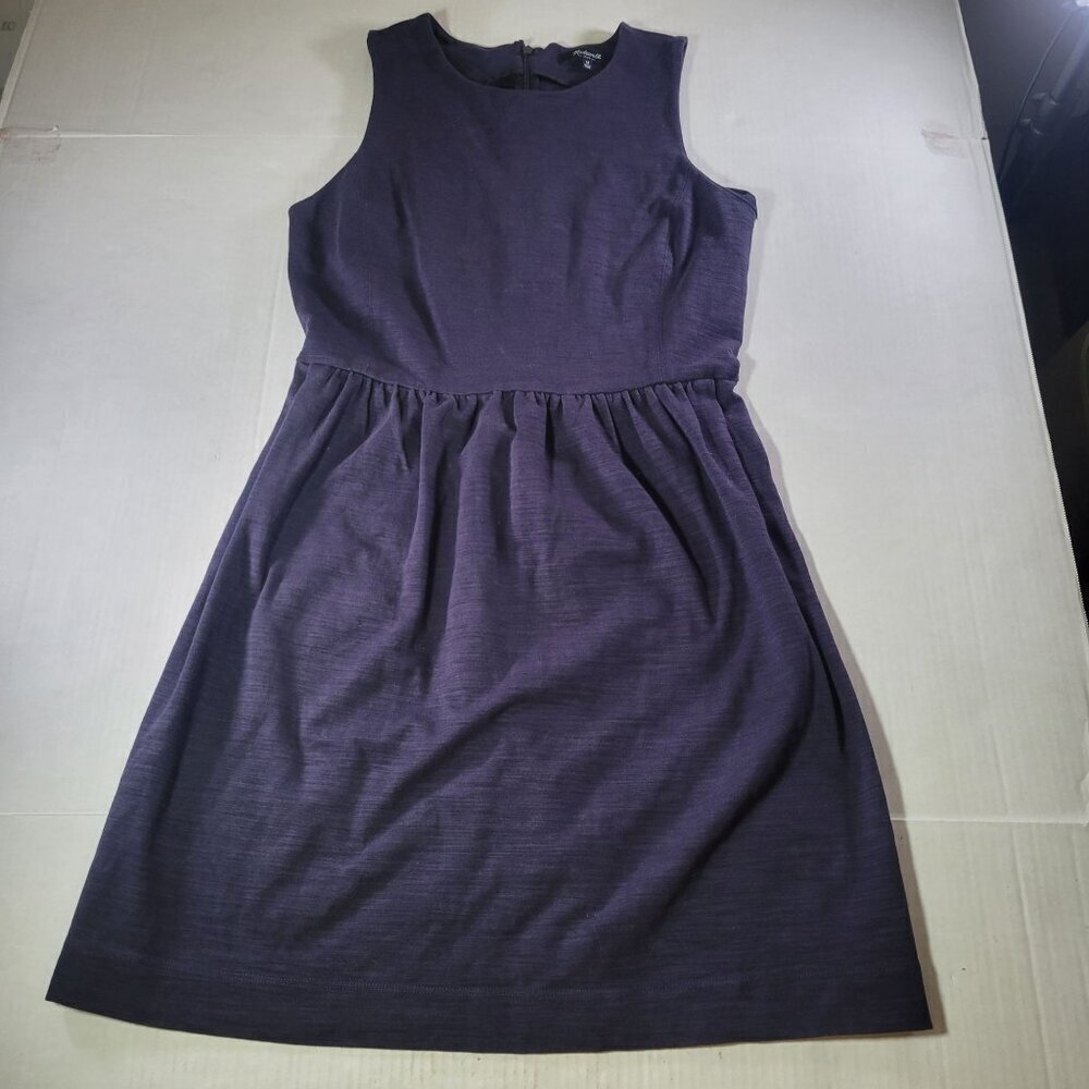 Madewell Keynote Ponte Professional Sleeveless Cotton Blend Navy Dress Size M